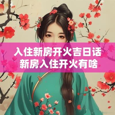 入住新房开火吉日话 新房入住开火有啥讲究