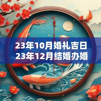 23年10月婚礼吉日 23年12月结婚办婚礼吉日