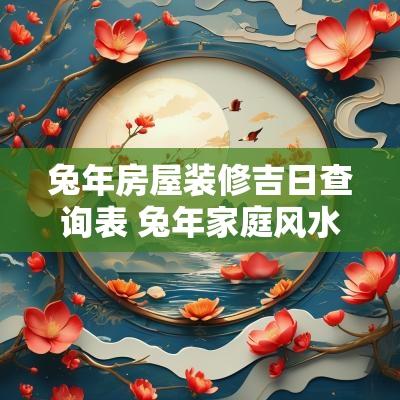 蛇年房屋装修吉日查询表 蛇年家庭风水吉日大全图