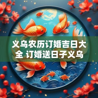 义乌农历订婚吉日大全 订婚送日子义乌