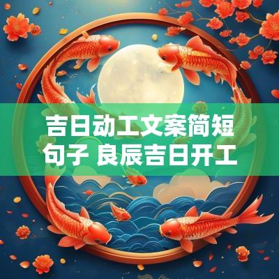 吉日动工文案简短句子 良辰吉日开工文案简短霸气