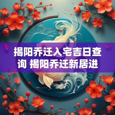 揭阳乔迁入宅吉日查询 揭阳乔迁新居进门仪式