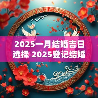 2025一月结婚吉日选择 2025登记结婚吉日吉时 2025一月结婚吉日选择 2025登记结婚吉日吉时
