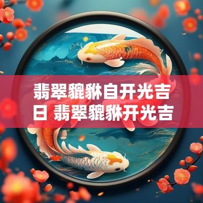 翡翠貔貅自开光吉日 翡翠貔貅开光吉日查询