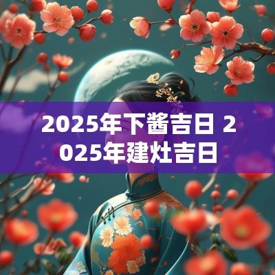 2025年下酱吉日 2025年建灶吉日