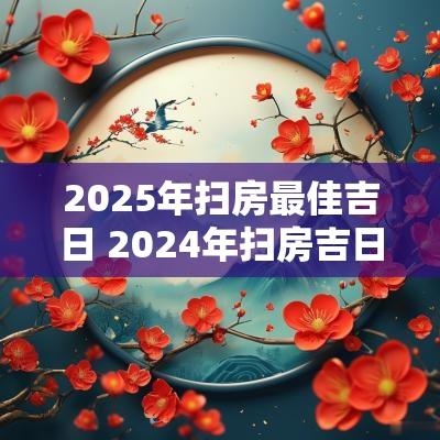 2025年扫房最佳吉日 2025年扫房吉日和方位