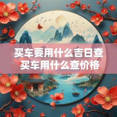 买车要用什么吉日查 买车用什么查价格