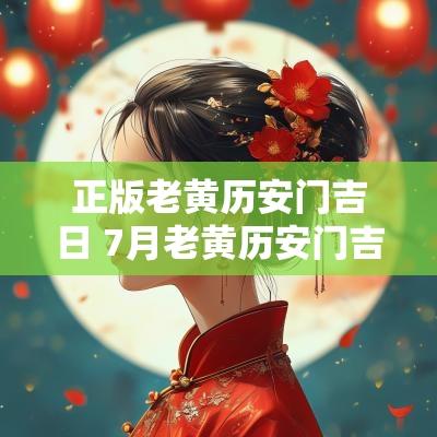 正版老黄历安门吉日 7月老黄历安门吉日查询