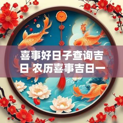 喜事好日子查询吉日 农历喜事吉日一览表