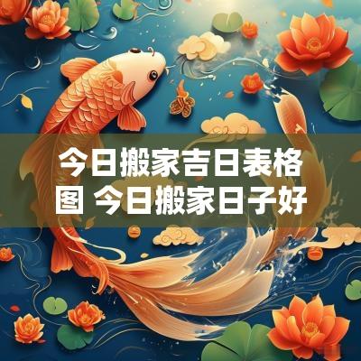 今日搬家吉日表格图 今日搬家日子好吗老黄历