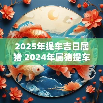 2025年提车吉日属猪 2025年属猪提车吉日一览表