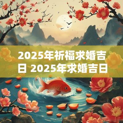 2025年祈福求婚吉日 2025年求婚吉日查询大全