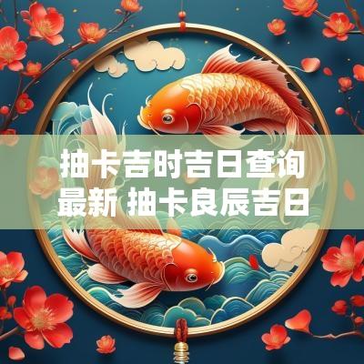 抽卡吉时吉日查询最新 抽卡良辰吉日查询