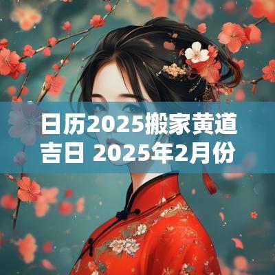 日历2025搬家黄道吉日 2025年2月份搬家黄道吉日专用日历