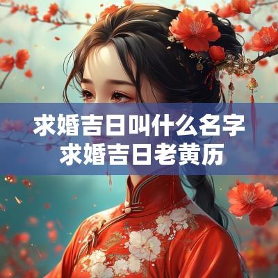 求婚吉日叫什么名字 求婚吉日老黄历