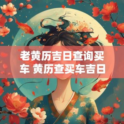 老黄历吉日查询买车 黄历查买车吉日
