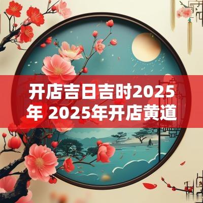 开店吉日吉时2025年 2025年开店黄道吉日