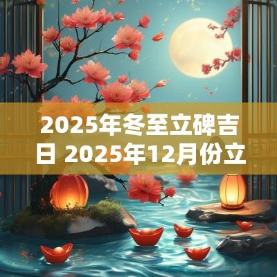 2025年冬至立碑吉日 2025年12月份立碑吉日