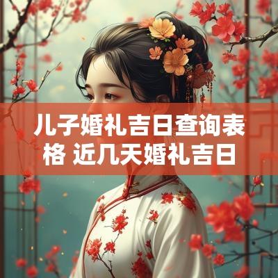 儿子婚礼吉日查询表格 近几天婚礼吉日查询表格