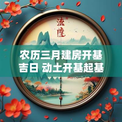 农历三月建房开基吉日 动土开基起基吉日