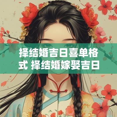 择结婚吉日喜单格式 择结婚嫁娶吉日方法