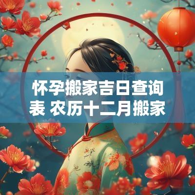 怀孕搬家吉日查询表 农历十二月搬家吉日