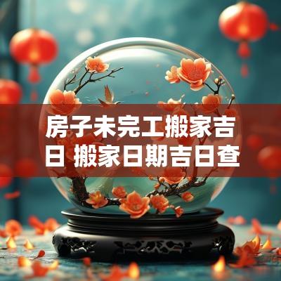 房子未完工搬家吉日 搬家日期吉日查询表