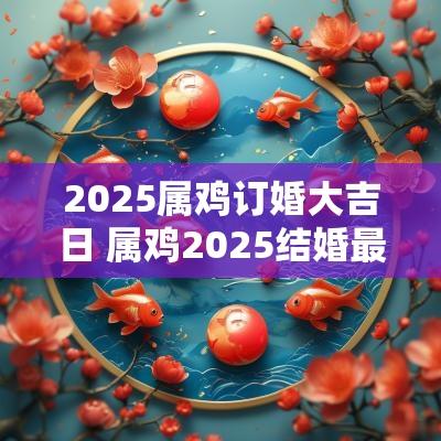 2025属鸡订婚大吉日 属鸡2025结婚最佳吉日