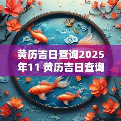 黄历吉日查询2025年11 黄历吉日查询2025年11月