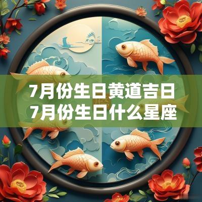 7月份生日黄道吉日 7月份生日什么星座
