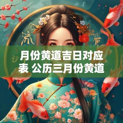 月份黄道吉日对应表 公历三月份黄道吉日