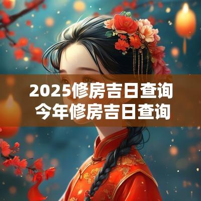 2025修房吉日查询 今年修房吉日查询时间