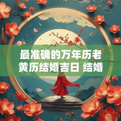 最准确的万年历老黄历结婚吉日 结婚吉日万年历好还是老黄历好