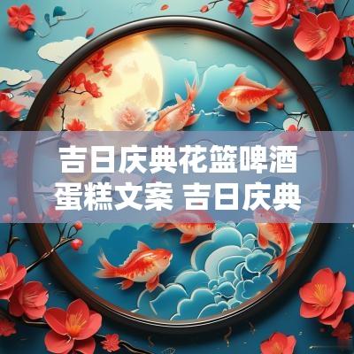 吉日庆典花篮啤酒蛋糕文案 吉日庆典蛋糕文案