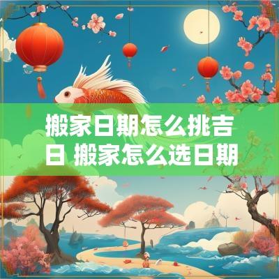 搬家日期怎么挑吉日 搬家怎么选日期