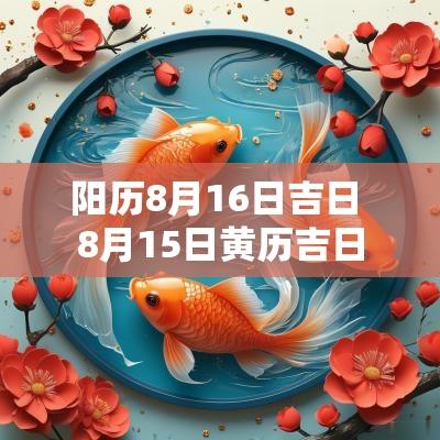 阳历8月16日吉日 8月15日黄历吉日