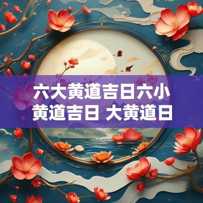 六大黄道吉日六小黄道吉日 大黄道日和小黄道吉日正确排法