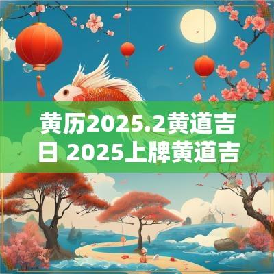 黄历2025.2黄道吉日 2025上牌黄道吉日吉时