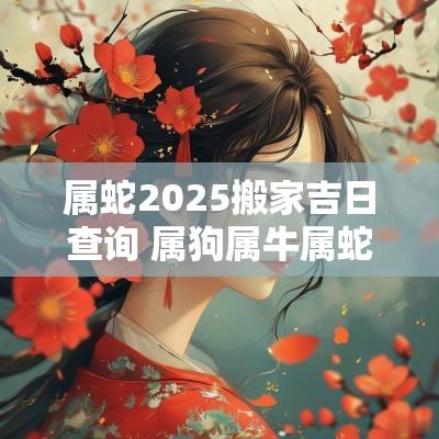 属蛇2025搬家吉日查询 属狗属牛属蛇搬家吉日