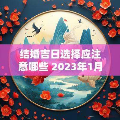 结婚吉日选择应注意哪些 2025年1月结婚吉日