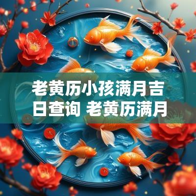 老黄历小孩满月吉日查询 老黄历满月怎么选吉日