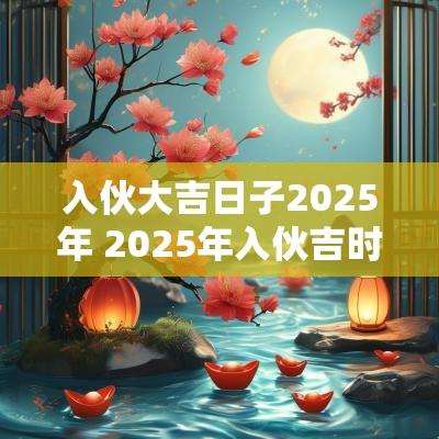 入伙大吉日子2025年 2025年入伙吉时吉日