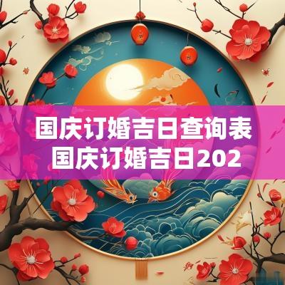 国庆订婚吉日查询表 国庆订婚吉日2025