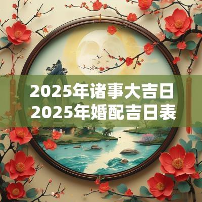 2025年诸事大吉日 2025年婚配吉日表
