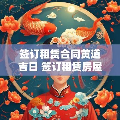签订租赁合同黄道吉日 签订租赁房屋合同需注意什么