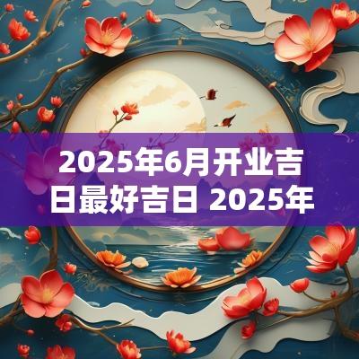 2025年6月开业吉日最好吉日 2025年农历正月属马开业吉日