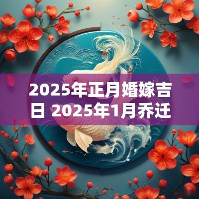 2025年正月婚嫁吉日 2025年1月乔迁吉日