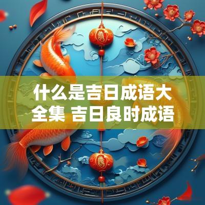 什么是吉日成语大全集 吉日良时成语