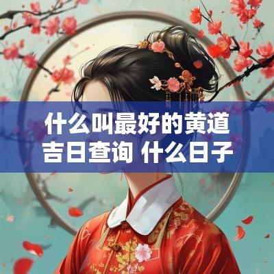 什么叫最好的黄道吉日查询 什么日子是黄道吉日查询表