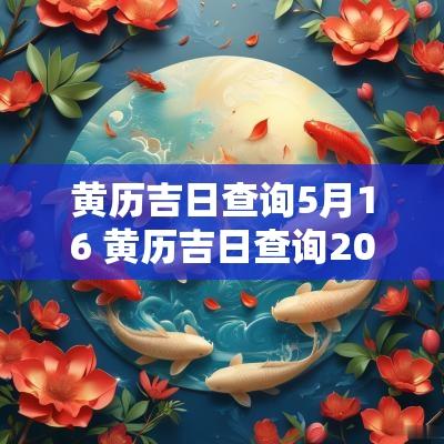 黄历吉日查询5月16 黄历吉日查询2025年5月9日